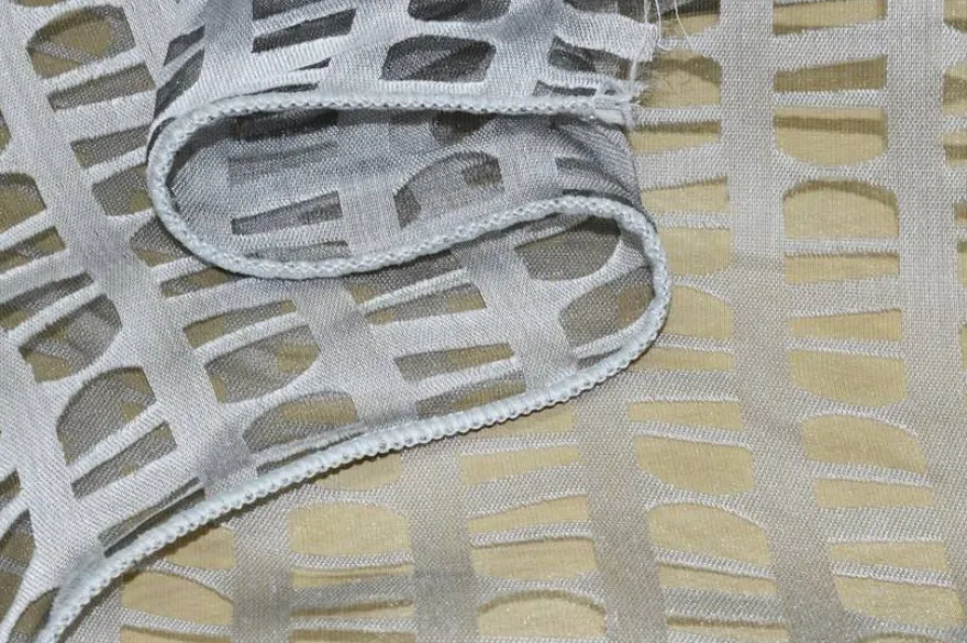 TESSUTO TENDA DEVOREH EFFETTO MOSAICO GRIGIA