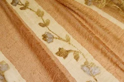 TESSUTO TENDA ESTER ORGANZA ARANCIO CON FIORE FILL COUPE