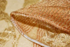 TESSUTO TENDA ESTER ORGANZA ARANCIO CON FIORE FILL COUPE