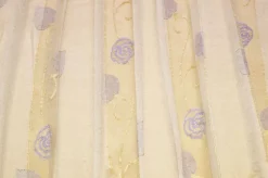 TESSUTO TENDA FASCE ORGANZA FIORI LILLA