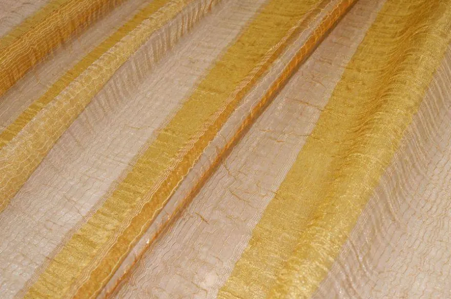 TESSUTO TENDA FASCIATO GIALLO ORO