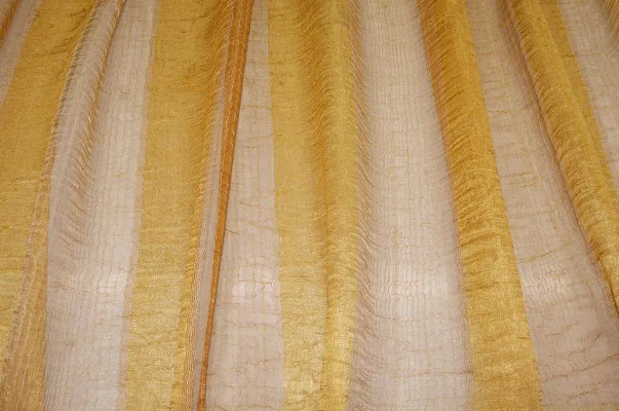 TESSUTO TENDA FASCIATO GIALLO ORO