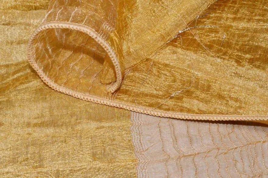 TESSUTO TENDA FASCIATO GIALLO ORO