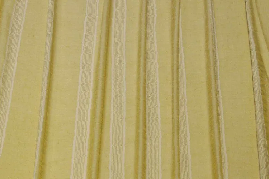 TESSUTO TENDA MISTO LINO ORGANZA STROPICCIATA VERDE ACIDO