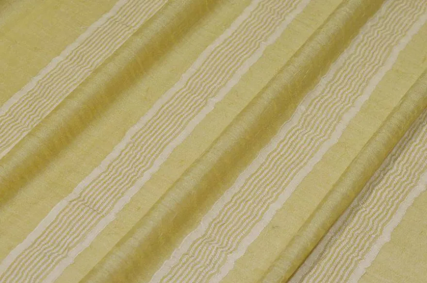TESSUTO TENDA MISTO LINO ORGANZA STROPICCIATA VERDE ACIDO