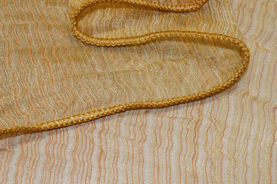 TESSUTO TENDA MISTO LINO SFUMATA VERDE ARANCIO