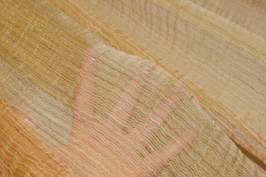 TESSUTO TENDA MISTO LINO SFUMATA VERDE ARANCIO