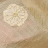 TESSUTO TENDA MISTO SETA CON RICAMO FIORE ORO
