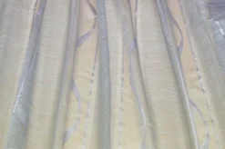 TESSUTO TENDA MODERNA ORGANZA FONDO GRIGIO DISEGNO LILLA