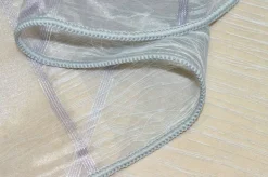 TESSUTO TENDA MODERNA ORGANZA FONDO GRIGIO DISEGNO LILLA