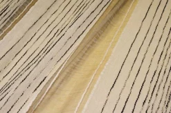 TESSUTO TENDA ORGANZA BEIGE CON RICAMO NERO