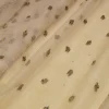 TESSUTO TENDA ORGANZA BEIGE RICAMO ORO/BLU