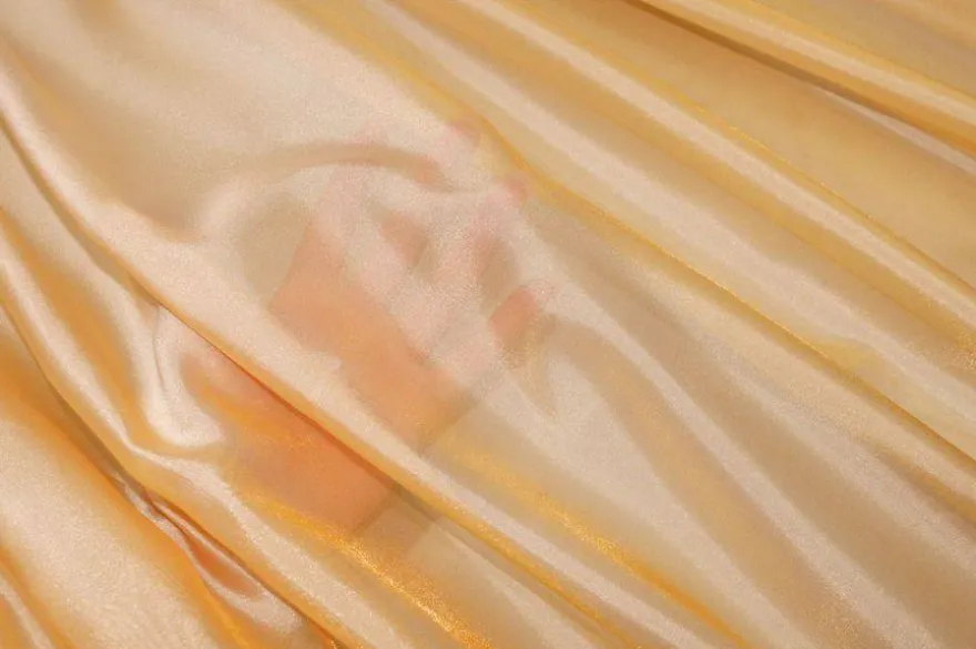 TESSUTO TENDA ORGANZA CANGIANTE COLOR ALBICOCCA