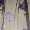 TESSUTO TENDA ORGANZA CON MAXI FIORE VIOLA