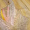 TESSUTO TENDA ORGANZA DISEGNO ONDA OCRA MARRONE