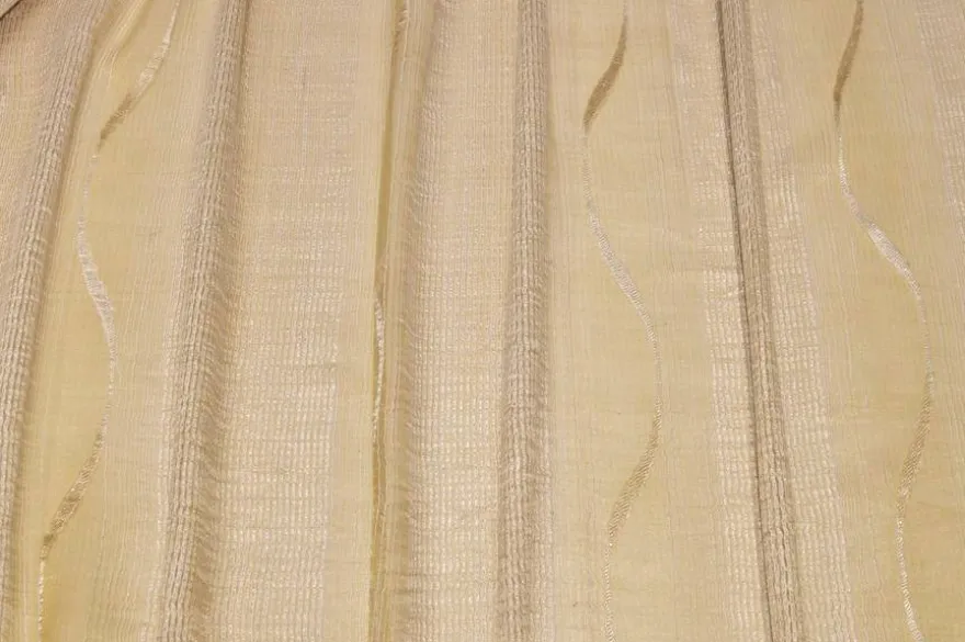 TESSUTO TENDA ORGANZA DISEGNO ONDA ORO