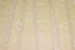 TESSUTO TENDA ORGANZA FANTASIA CERCHI ASTRATTI PANNA