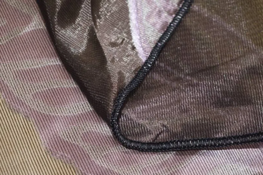 TESSUTO TENDA ORGANZA FANTASIA FOGLIA LILLA
