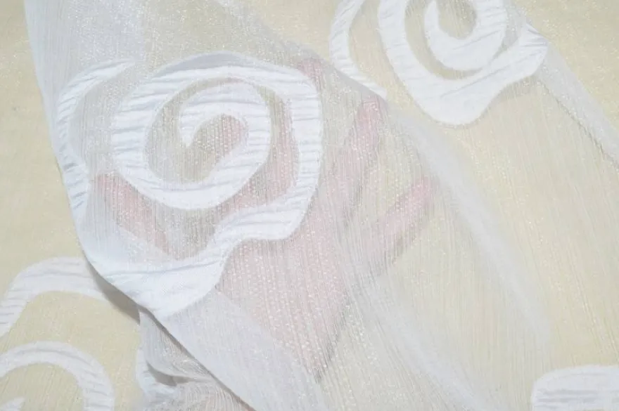 TESSUTO TENDA ORGANZA FANTASIA NUVOLA STILIZZATA