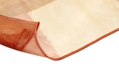 TESSUTO TENDA ORGANZA FANTASIA GEOMETRICA COLOR BRUCIATO