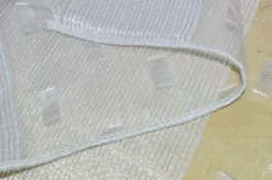 TESSUTO TENDA ORGANZA FANTASIA GEOMETRICA BIANCA