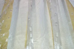 TESSUTO TENDA ORGANZA FANTASIA GEOMETRICA BIANCA