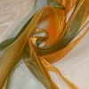 TESSUTO TENDA ORGANZA FASCE ARANCIO VERDE