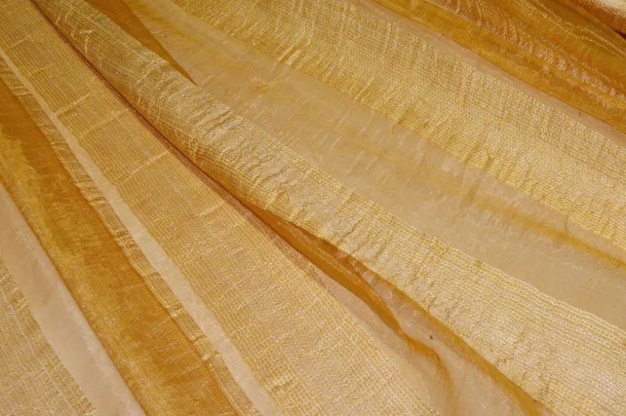 TESSUTO TENDA ORGANZA FASCIATO ORO