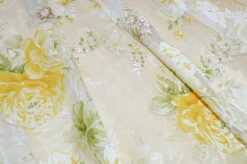 TESSUTO TENDA ORGANZA FLOREALE GIALLA