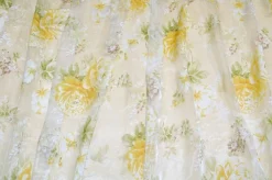 TESSUTO TENDA ORGANZA FLOREALE GIALLA
