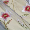 TESSUTO TENDA ORGANZA GRIGIA CON RICAMO FLOREALE