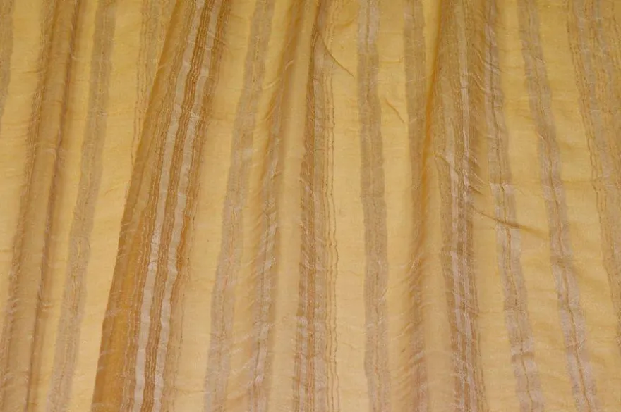 TESSUTO TENDA ORGANZA MISTO LINO RIGATO ORO