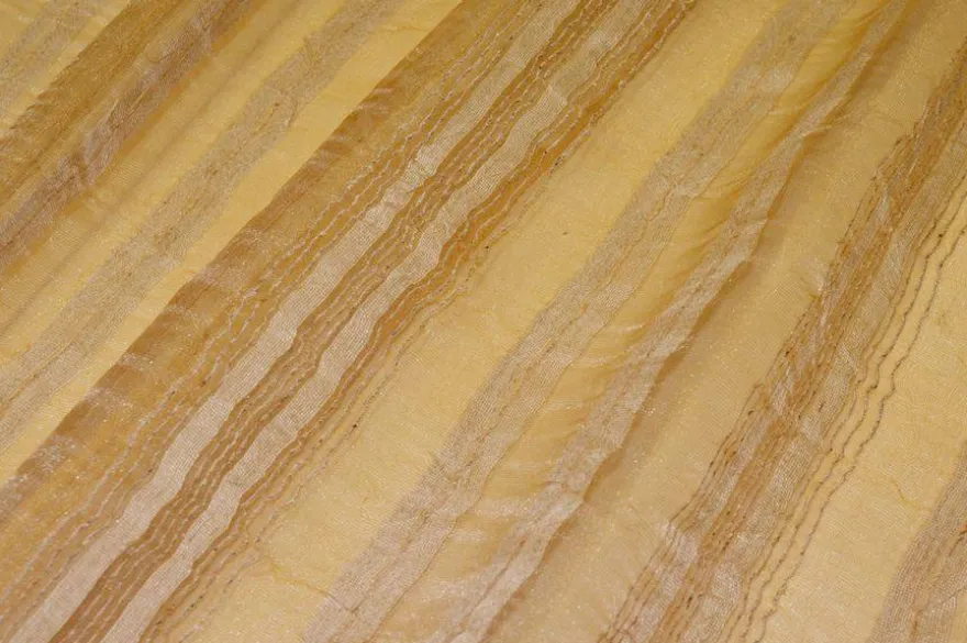 TESSUTO TENDA ORGANZA MISTO LINO RIGATO ORO