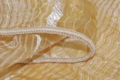 TESSUTO TENDA ORGANZA OCRA CON APPLICAZIONI FILL COUPE