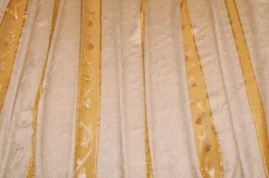 TESSUTO TENDA ORGANZA PANNA RICAMO ORO