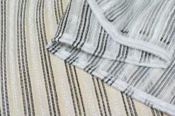 TESSUTO TENDA ORGANZA RICAMATA NERO GRIGIO