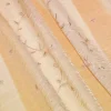 TESSUTO TENDA ORGANZA STROPIACCIATA RICAMO FLOREALE ORO