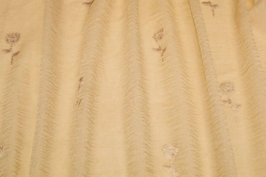 TESSUTO TENDA ORGANZA STROPICCIATA CON RICAMO FILL COUPE FIORE