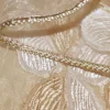 TESSUTO TENDA ORGANZA STROPICCIATA CON FIORE RICAMATO