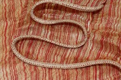 TESSUTO TENDA ORGANZA STROPICCIATA ROSSA E ORO