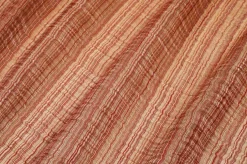 TESSUTO TENDA ORGANZA STROPICCIATA ROSSA E ORO
