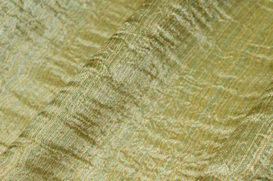 TESSUTO TENDA ORGANZA STROPICCIATA VERDE