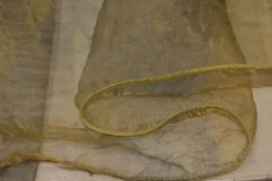 TESSUTO TENDA ORGANZA STROPICCIATA SFUMATO GIALLO E BLU