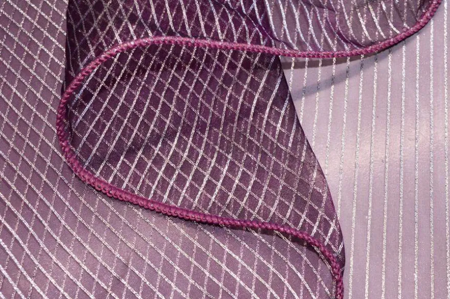 TESSUTO TENDA ORGANZA VIOLA RIGHINO ARGENTO