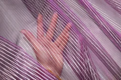 TESSUTO TENDA ORGANZA VIOLA RIGHINO ARGENTO