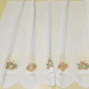 TESSUTO TENDA RICAMATA CON DISEGNO VASO FIORI
