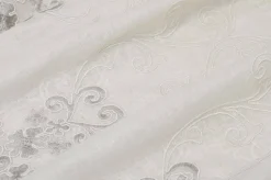 TESSUTO TENDA RICAMO IN RILIEVO BIANCO/GRIGIO