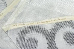 TESSUTO TENDA RICAMO JACQUARD BIANCO ARGENTO