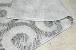 TESSUTO TENDA RICAMO JACQUARD BIANCO ARGENTO
