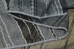 TESSUTO TENDA RIGA GRIGIO/NERO CON APPLICAZIONI